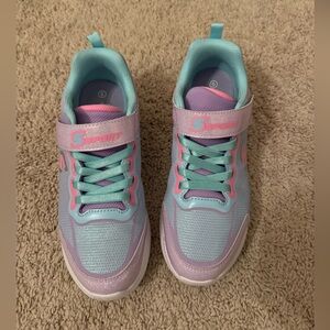 Skechers Kids Aqua and Lavender sparkly Hook-and-Loop Sneakers